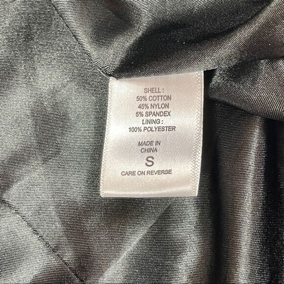 New York & Company Trench Coat Black Rain Coat Women's Small - Picture 7 of 11